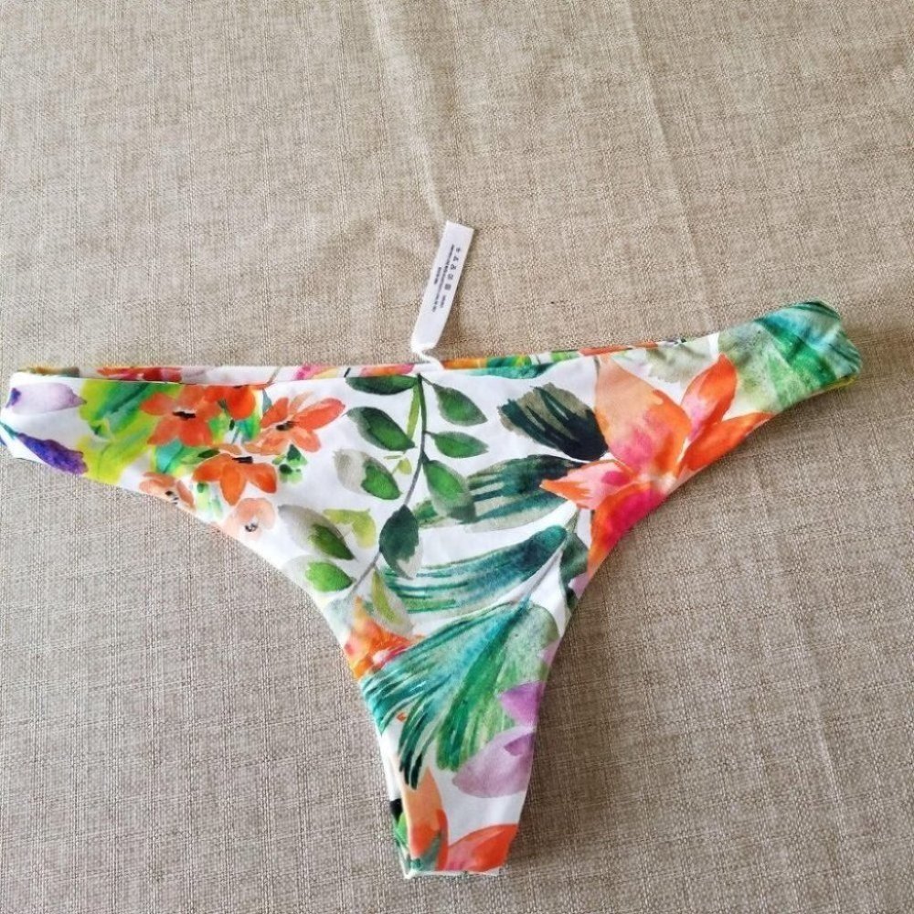 Fashion Nova Floral Bikini Cheeky Bottom Size M - Picture 5 of 7